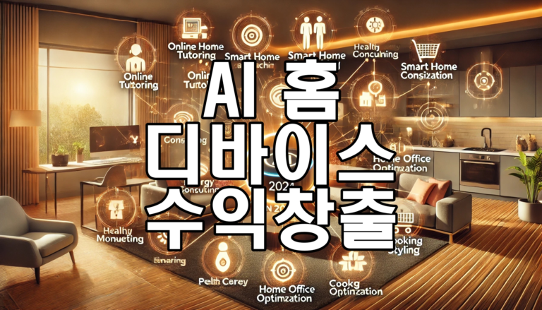 2024년 최신 AI 홈 디바이스로 월 수익 창출하는 10가지 방법