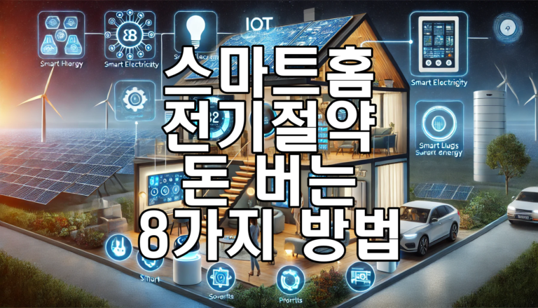스마트 홈 기술로 전기요금 절약과 수익 창출하는 8가지 방법