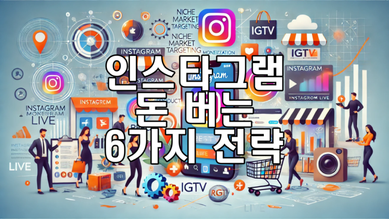 인스타그램으로 돈 버는 6가지 방법